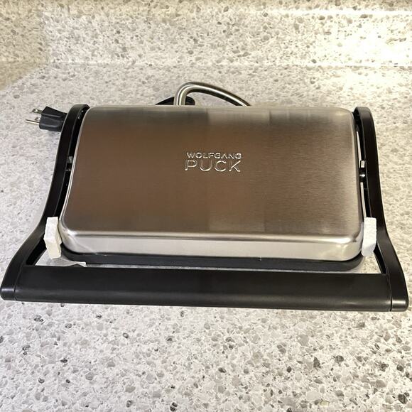 Wolfgang Puck Panini Duet Nonstick Stainless Steel Panini Maker Griddle Grill - Picture 3 of 5
